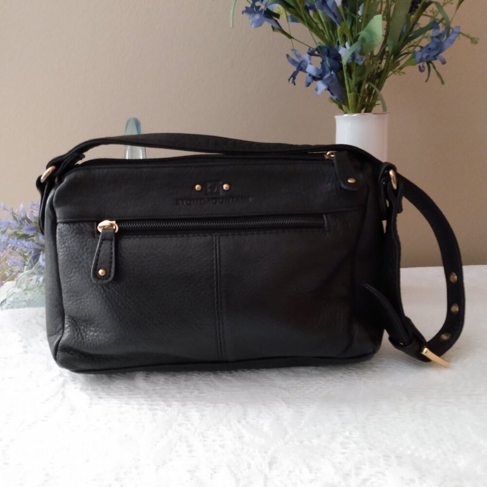 Black leather stone mountain bag - Picture 15 of 16